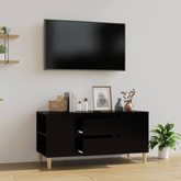 vidaXL Szafka pod TV, czarna, 102x44,5x50 cm, materiał drewnopochodny
