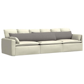 Poduszki na sofę 2 pcs Ciemnoszary 200 x 40 cm tkanina