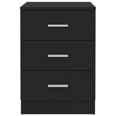 vidaXL Szafki nocne 2 szt., czarne 38x35x56 cm materiał drewnopochodny