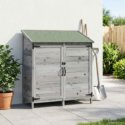Shed ogrodowy Szary 106,5 x 56 x 113,5 cm Drewno Świerkowe