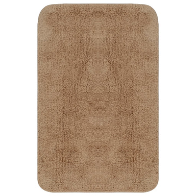 2-częściowy zestaw mat łazienkowych, tkanina, beż