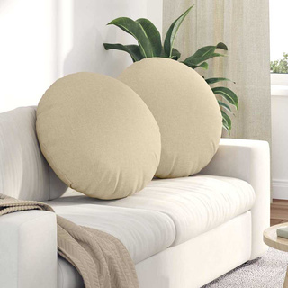 Poduszki na siedziska 2 pcs Kremowy ?80 x 29 cm tkanina