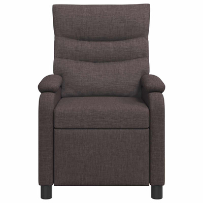 Fotel recliner Ciemny brąz tkanina