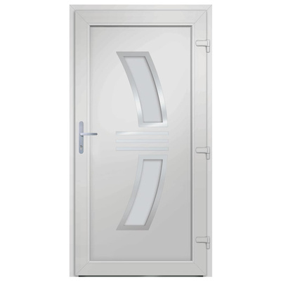 Drzwi wejściowe, antracytowe, 98x208 cm, PVC vidaXL