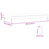 Pokrowiec na Stół 202 x 92 x 15 cm tkanina Prostokątny Czarny