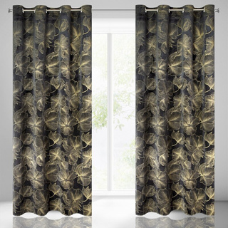 Zasłona Stella czarna 140x250