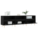 vidaXL Szafka pod TV, czarna, 150x30x44,5 cm, materiał drewnopochodny