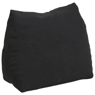 Poduszka na plecy Czarny 60 x 20 x 50 cm Tkanina sztruksowa