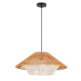 Lampa wisząca z abażurem Africa czarna do jadalni E27 1-punktowa