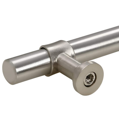 Uchwyty do szafek, 5 szt., srebrne, 224 mm, stal nierdzewna