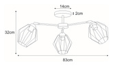 Lampa sufitowa K-3770 z serii BENET KAJA