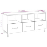 vidaXL Szafka pod TV, czarna, 102x35x50 cm, materiał drewnopochodny