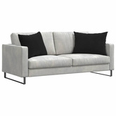 Poduszki na sofę 2 pcs Czarny 70 x 50 cm Tkanina sztruksowa