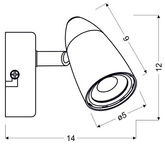 Kinkiet ścienny LED 4W LIBERTY 91-49551 chrom