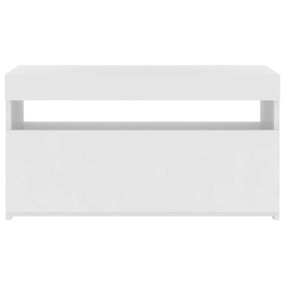vidaXL Szafka pod TV z oświetleniem LED, biała, 75x35x40 cm