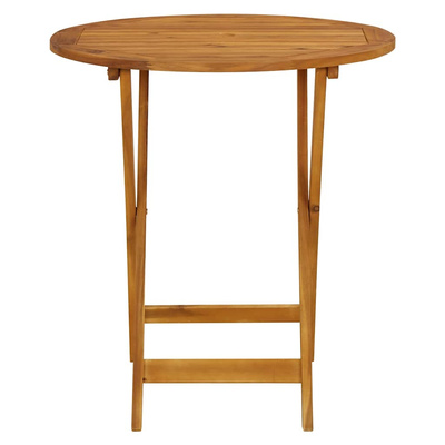 Składany stół ogrodowy, 70 cm, lite drewno akacjowe