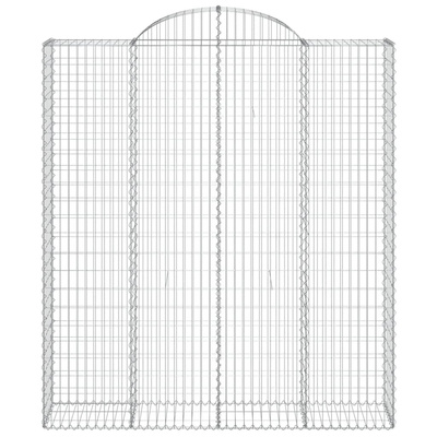 Kosze gabionowe, 8 szt, 200x50x220/240 cm, galwanizowane żelazo