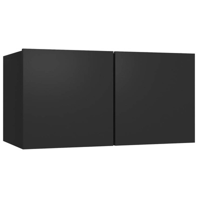 vidaXL Szafka wisząca pod TV, czarna, 60x30x30 cm