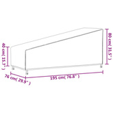 vidaXL Pokrowiec na leżak, czarny, 195x76x40/80 cm, Oxford 420D