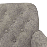 Sofa dwuosobowa z guzikowym pikowaniem jasnoszary