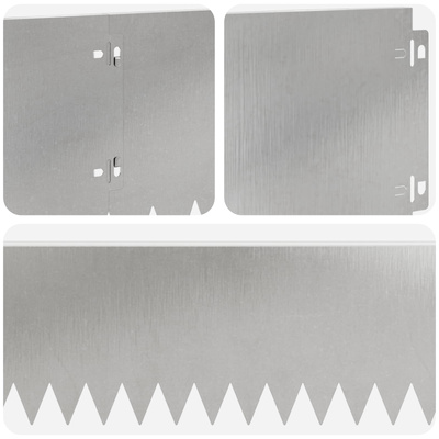 Krawężnik do trawnika 20 szt. 103 x 20 cm Stal srebrny
