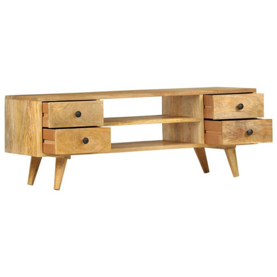 vidaXL Szafka pod TV, 110 x 35 x 40 cm, lite drewno mango