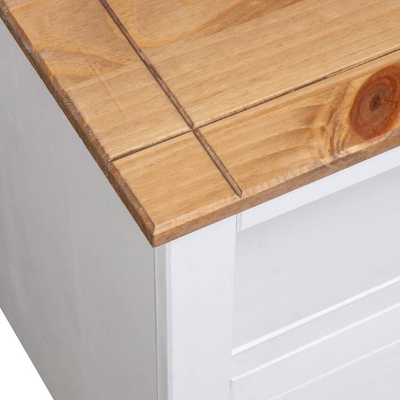 vidaXL Narożna szafka pod TV, biała, 93x49x49 cm, sosna, seria Panama