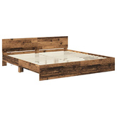 Ramka łóżka Stare drewno 200 x 200 cm Drewno inżynieryjne