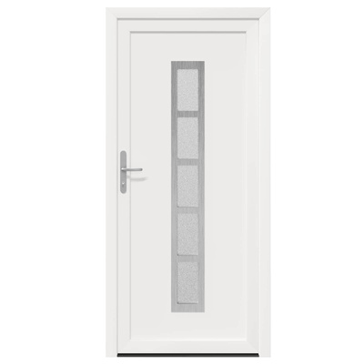 Drzwi Frontowe Biały 88 x 200 cm PVC