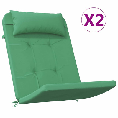 Poduszki na krzesła Gładki 2 pcs Zielony 58 x 77 x 4,5 cm