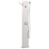 vidaXL Panel prysznicowy ogrodowy, 110 cm, stal nierdzewna