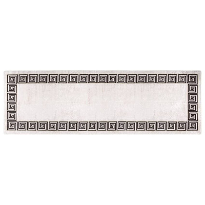 vidaXL Dywan, możliwość prania, 80x300 cm, jasny beż, antypoślizgowy