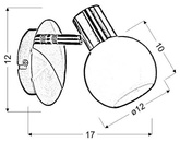 Lampa ścienna kinkiet candellux avila 91-07100 e14 mosiądz