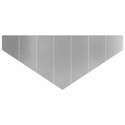 Krawężnik do trawnika 100 x 45 cm Stal srebrny