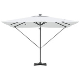 Parasol plażowy Ze LED Lights piaskowy 286 x 284 x 270 cm