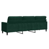 Sofa 3-osobowa, ciemnozielony, 210 cm, obita aksamitem