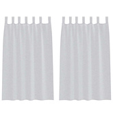 Firany Voile 2 pcs Jasnoszary 175 x 140 cm Poliester
