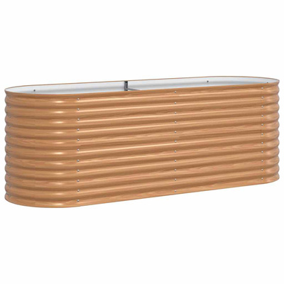 Podniesiony grządka Brązowy 240 x 80 x 81 cm Stal