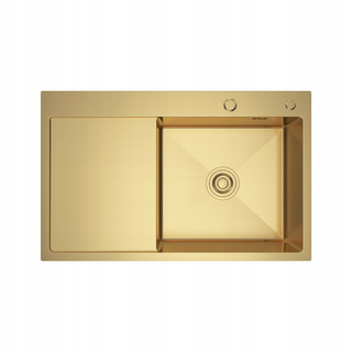 Zlewozmywak stalowy Irma gold prawy