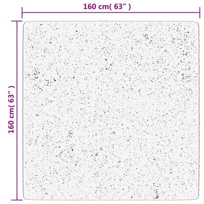 vidaXL Dywan z długim włosiem PAMPLONA, beżowo-antracytowy, 160x160 cm