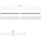 Uszczelka podłogowa do garażu Czarny i Żółty 12 x 90 mm 4,5 m