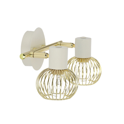 Lampa ścienna 2xE14 26cm Oslo 92-61805 Listwa Biały/Złoty