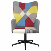 vidaXL Fotel, patchwork, obity tkaniną
