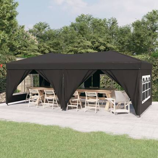 vidaXL Składany namiot imprezowy ze ściankami, antracytowy, 3x6 m
