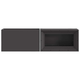 Kominek Czarny 160 x 45 x 35 cm Stal