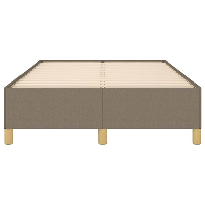 Rama łóżka bez materaca, taupe, 120x200 cm, obita tkaniną