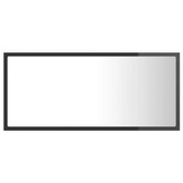 vidaXL Lustro łazienkowe LED, wysoki połysk, szare, 90x8,5x37cm, akryl