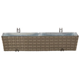 Balustrada 2 pcs 80 x 17 x 17 cm Metal
