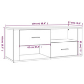 vidaXL Szafka pod TV, szarość betonu, 100x35x40 cm