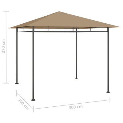 Altana, 3x3x2,7 m, kolor taupe, 180 g/m?